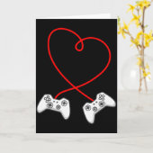 Carte Saint-Valentin pour joueurs mignons Amour Vidéo dr (Fleur jaune)