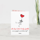 Carte Saint Valentin pour les enfants (Dos)