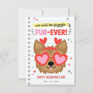 Carte Saint-Valentin pour les enfants de chiens de