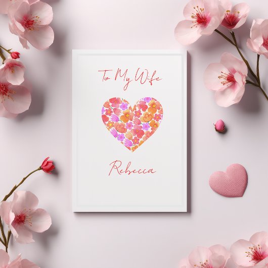 Carte Saint-Valentin pour les fleurs des femmes dans le