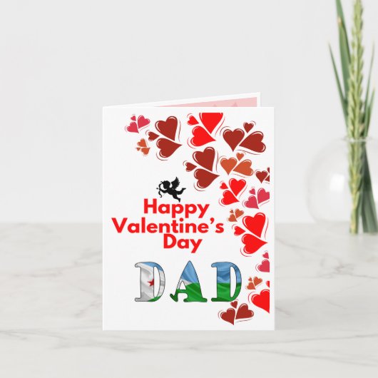 Carte Saint Valentin pour les papas (Djibouti) (Devant)