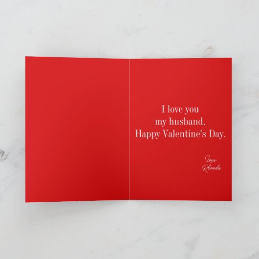 Carte Saint Valentin pour lui (Intérieur)