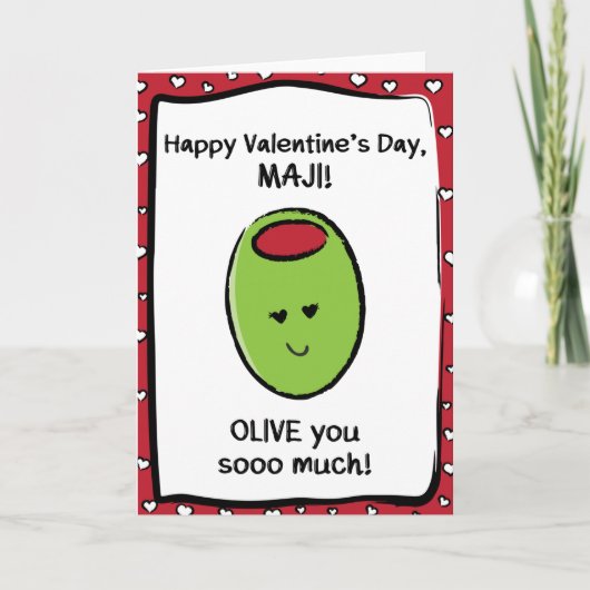 Carte Saint Valentin pour Maji (Devant)