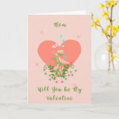 Carte Saint Valentin pour maman (Fleur jaune)