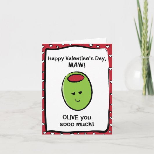 Carte Saint Valentin pour Maw (Devant)