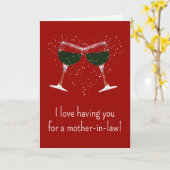 Carte Saint Valentin pour Mère en Droit Humour du vin (Fleur jaune)