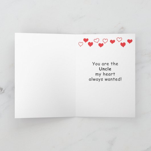 Carte Saint Valentin pour oncle (Intérieur)