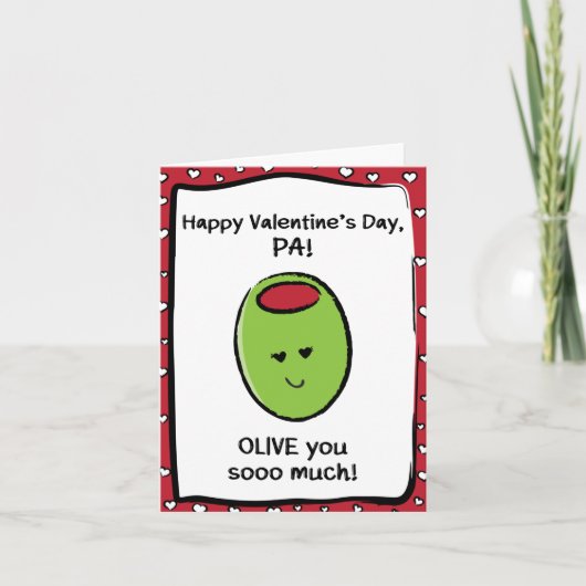 Carte Saint Valentin pour Pa (Devant)