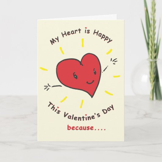 Carte Saint-Valentin pour papa (Devant)