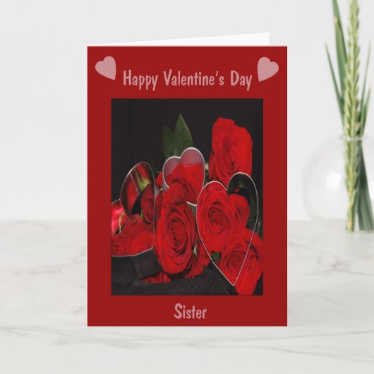 Carte Saint Valentin pour soeur (Devant)
