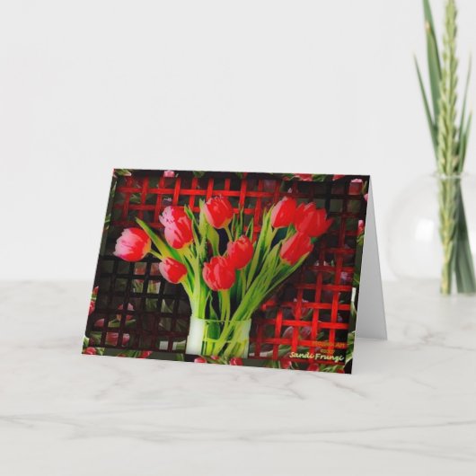 Carte Saint-Valentin pour tulipes (grande impressi (Devant)