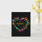 Carte Saint-Valentin Professeur Sensibilisation à l'auti (Fleur jaune)