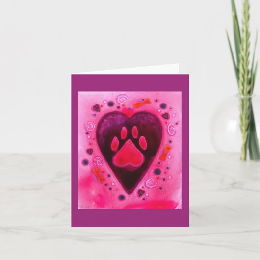 Carte Saint Valentin "Puppy Love" (Devant)