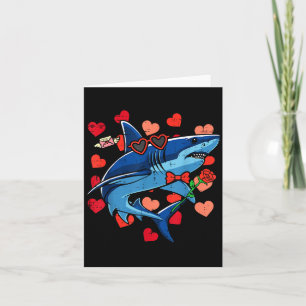 Carte Saint-Valentin requin Enfants Garçons tout-petits