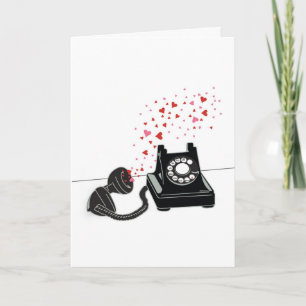 Carte Saint Valentin - Retro Phone