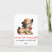 Carte Saint Valentin rétro pour enfants (Dos)