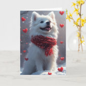 Carte Saint-Valentin rêveur pour l'Eskimo américain (Fleur jaune)