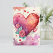 Carte Saint-Valentin romantique (Debout devant)