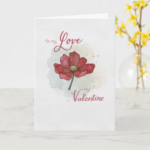 Carte Saint Valentin Romantique à mon amour ma Saint Val