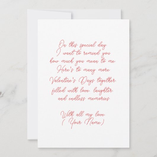 Carte Saint-Valentin romantique avec du Champagne et des (Dos)