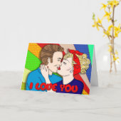Carte Saint-Valentin romantique dans le style rétro des (Fleur jaune)