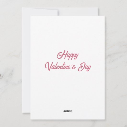 Carte Saint Valentin rose (Dos)