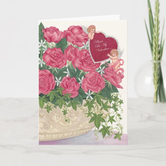 Carte Saint-Valentin Rose (Devant)