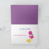Carte Saint Valentin rose Tickme Flamant rose (Intérieur)