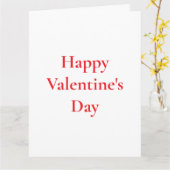 Carte Saint-Valentin Rouge Mignon Coloré Romantique 2025 (Fleur jaune)