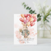 Carte Saint-Valentin Some Bunny Loves You Cœur Rou (Debout devant)