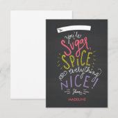 Carte Saint-Valentin sucre et épices (Devant / Derrière)