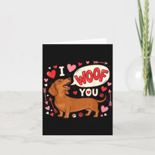 Carte Saint-Valentin Teckel Je Vous Aime Amour Teckel