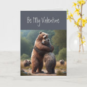 Carte Saint-Valentin Tous Les Câlins D'Ours Vous Voulez (Fleur jaune)