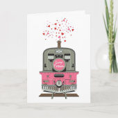 Carte Saint Valentin - Train Luv (Devant)