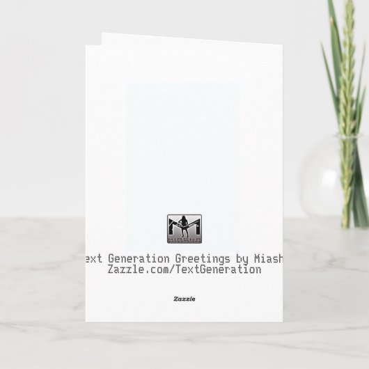 Carte Saint Valentin unique (Dos)