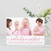 Carte Saint Valentin Valentine souhaite des photos de fa (Debout devant)