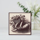 Carte Saint-Valentin Vintage Goth Heart Retro Horreur (Debout devant)