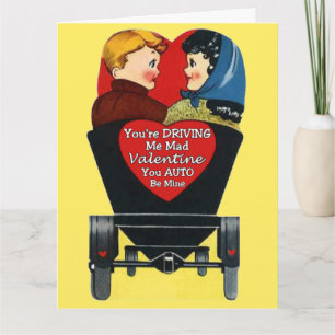 Carte Saint-Valentin vintage, Vous me rendez fou Saint-V