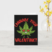 Carte Saint-Valentin Weed Stoner  (Fleur jaune)