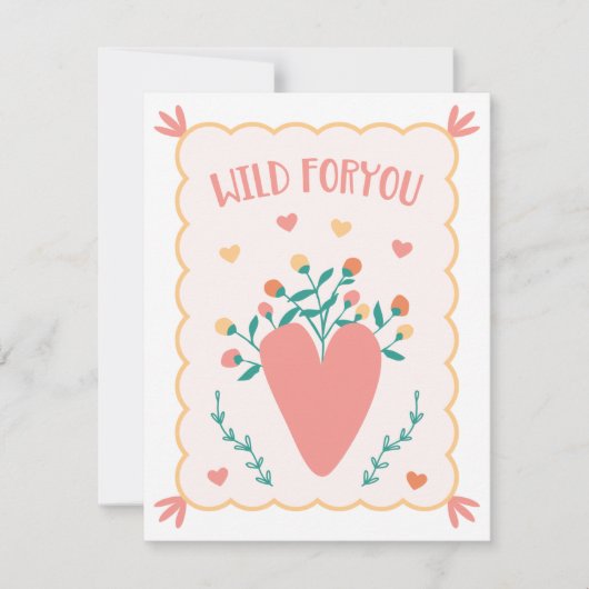 Carte Saint Valentin "Wild For You" (Devant)