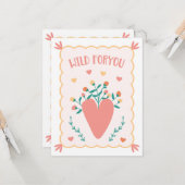 Carte Saint Valentin "Wild For You" (Devant/Arrière en situation)