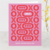 Carte Saint Valentin XOXO (Fleur jaune)