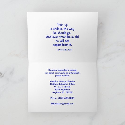 Carte Saint Viator de Lyon le Catéchiste (LD 001) (Intérieur)