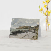Carte Sainte-Adresse de Monet - Bateaux Mer Ciel nuageux (Fleur jaune)