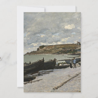 Carte Sainte-Adresse de Monet - Bateaux Mer Ciel nuageux