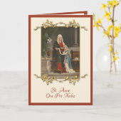 Carte Sainte-Anne Sainte Vierge Marie Vintage (Fleur jaune)