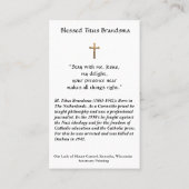 Carte sainte bénie de prêtre carmélite de Titus (Dos)