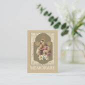 Carte sainte bénie de Vierge Marie Memorare (Debout devant)