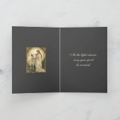 Carte Sainte Brigitte d'Irlande avec vache blanche (Intérieur)