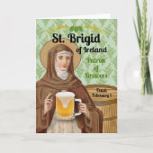 Carte Sainte Brigitte d'Irlande et son tonneau de bière (Devant)